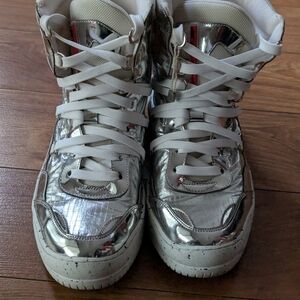 Women's Silver High-Top Sneakers